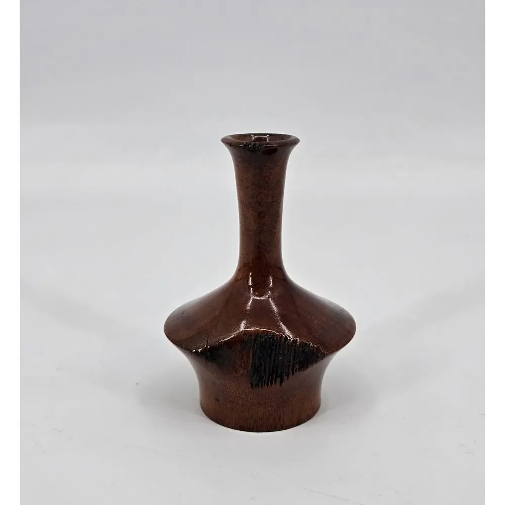 Woodturning by Joel Dye — Hand-Turned Walnut‎ Mini Bud Vase